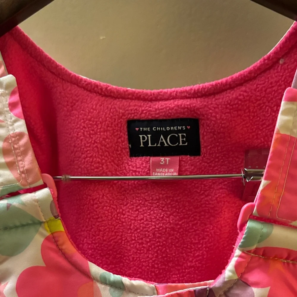 The Children's Place Colorful Heart Print Overall Snowsuit